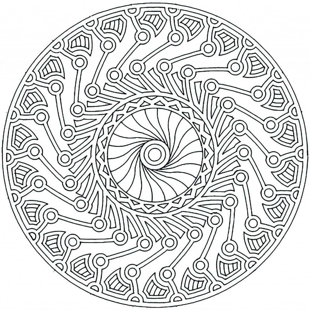 1024x1026 Advanced Mandala Coloring Pages Printable Mandalas