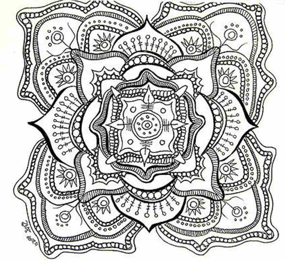 1000x913 Advanced Mandalas Coloring Pages Free And Mandala