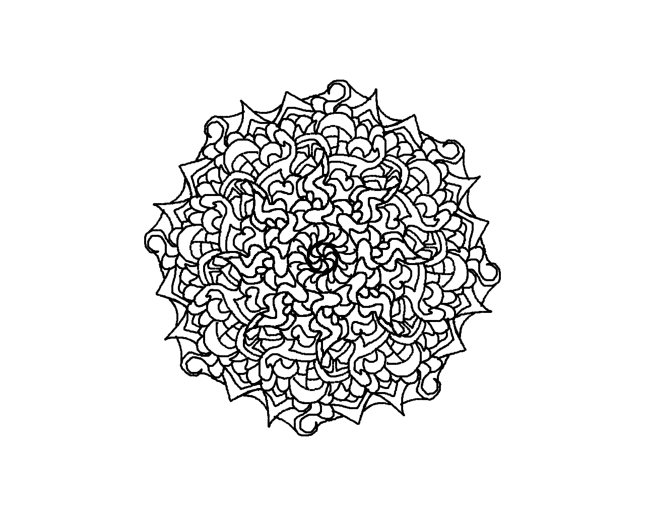 1280x1024 Hard Mandalas Printable Coloring Pages 441825