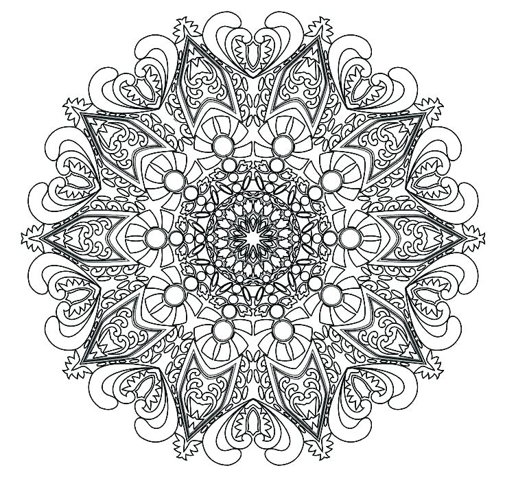 736x698 Mandala Coloring Pages For Adults Also Stunning Free Printable