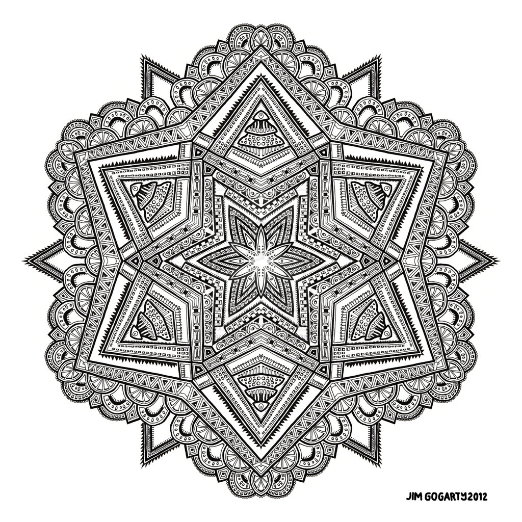 1024x1024 Advanced Mandala Coloring Pages Printable Download Coloring