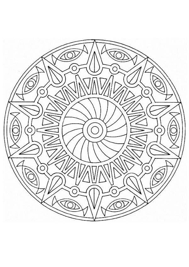 601x850 This Advanced Mandala Coloring Sheet Has A Fun Design And Is Quite