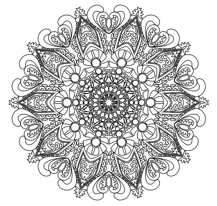 736x698 Advanced Mandala Coloring Pages Beautiful Mandala Coloring Pages