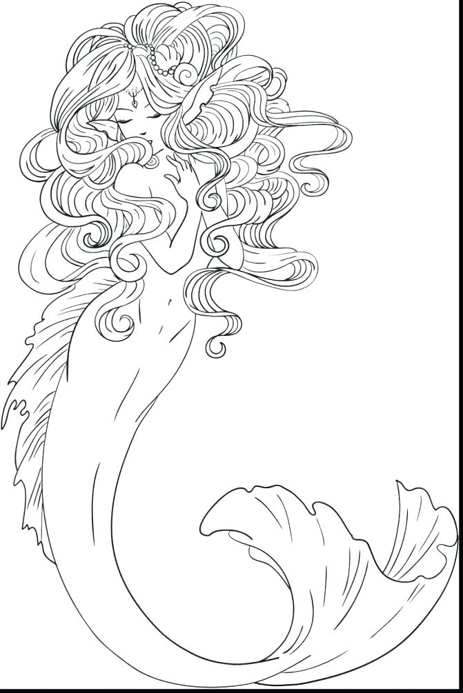 671x1005 Mermaid Coloring Pages For Adults Barbie Little Mermaid Coloring