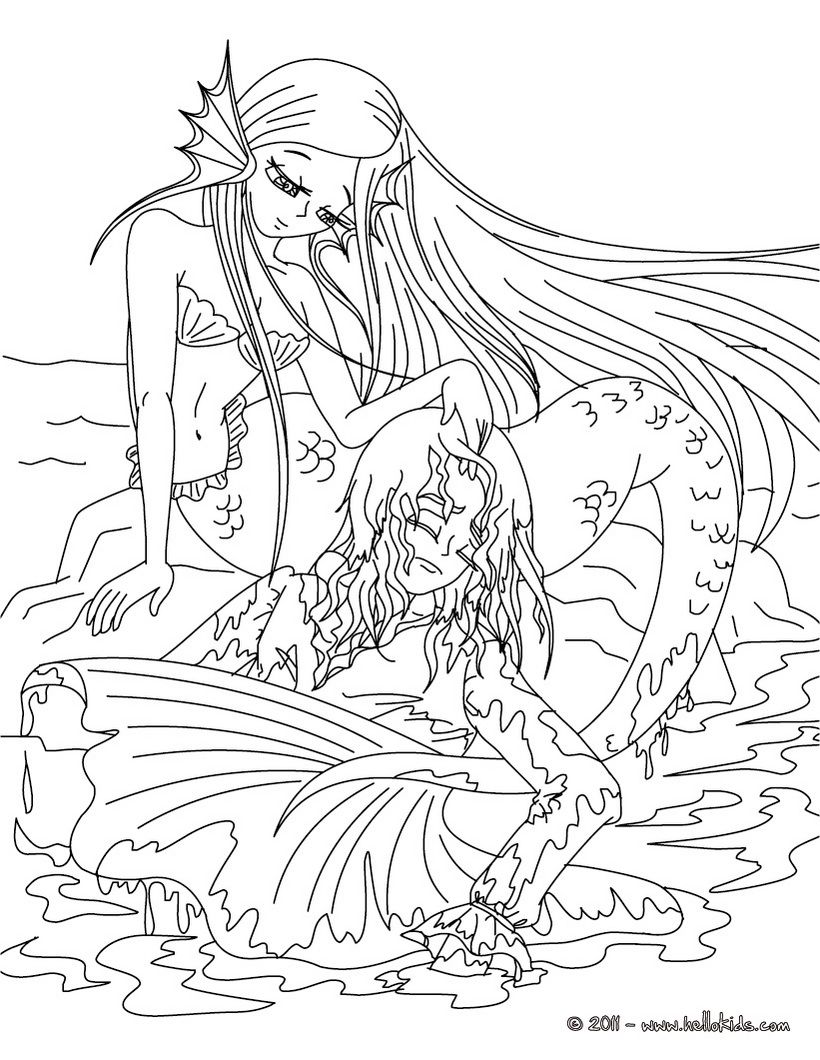 820x1060 The Little Mermaid Tale Coloring Page Mermaids