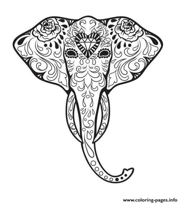Sugar Skull Advanced For Adult Calavera Coloring Pages Printable 605x680 Sugar Skull Advanced For Adult Calavera Coloring Pages Printable