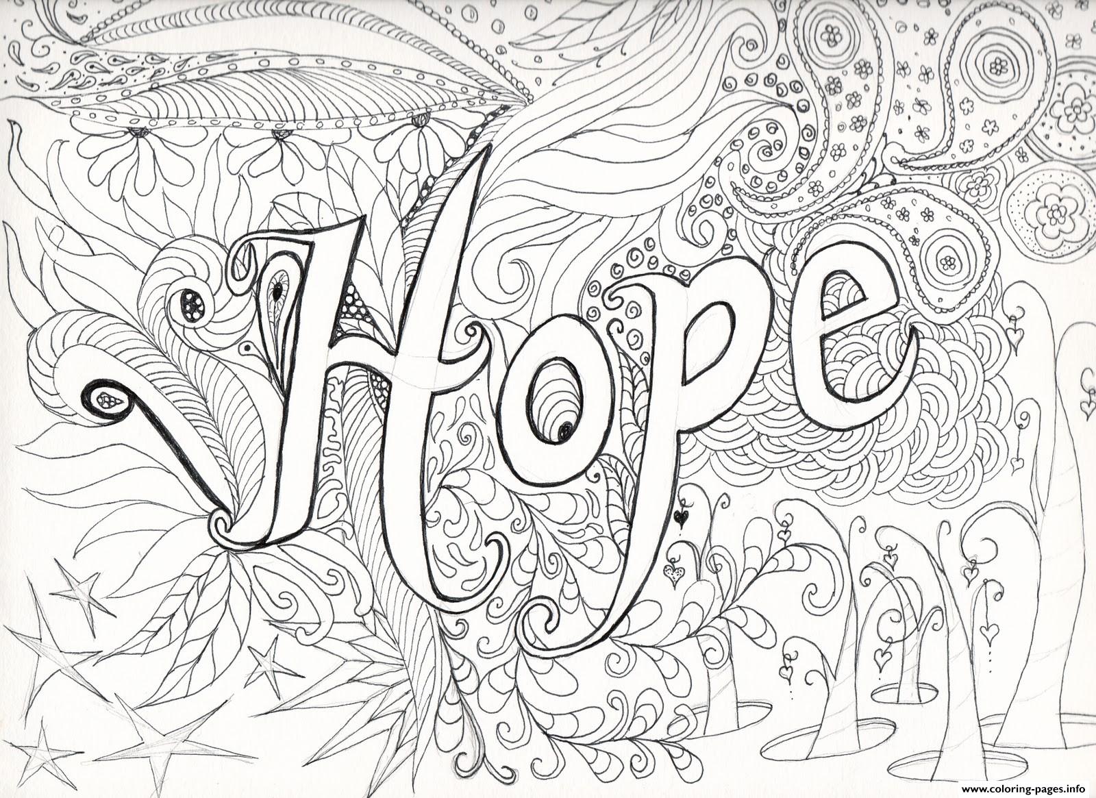 Advanced Difficult Hard Hope Message Adult Coloring Pages Printable 1600x1165 Advanced Difficult Hard Hope Message Adult Coloring Pages Printable