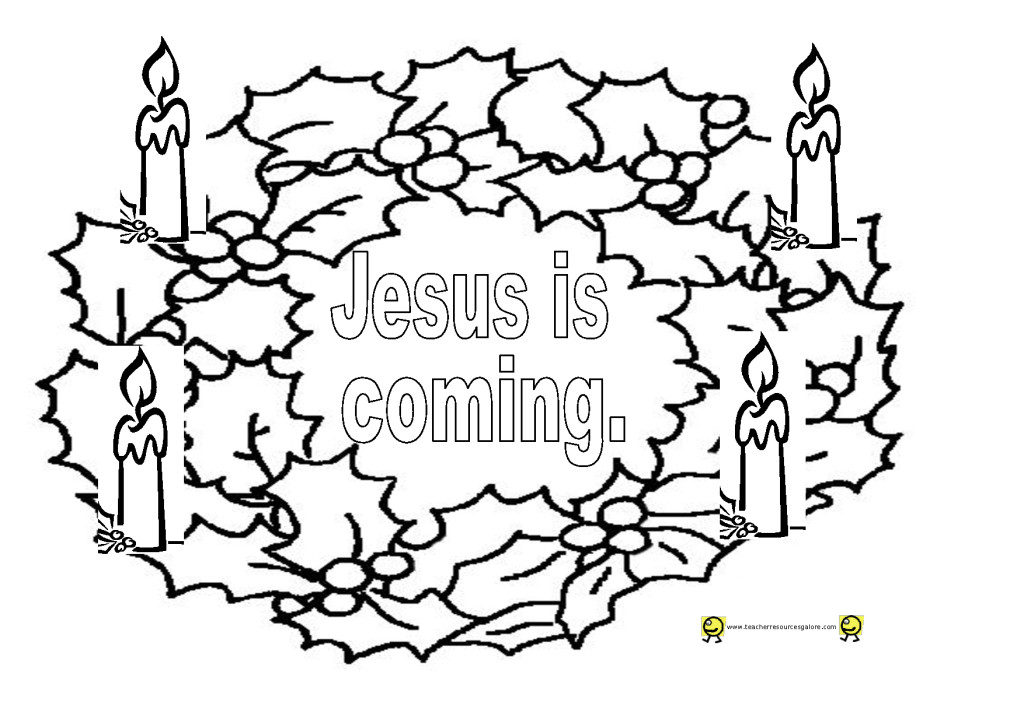 Advent Coloring Pages 7 1024x723 Advent Coloring Pages 7
