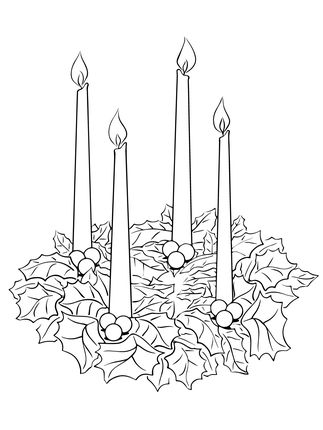 Click Advent Wreath Coloring Page For Printable Version 323x430 Click Advent Wreath Coloring Page For Printable Version
