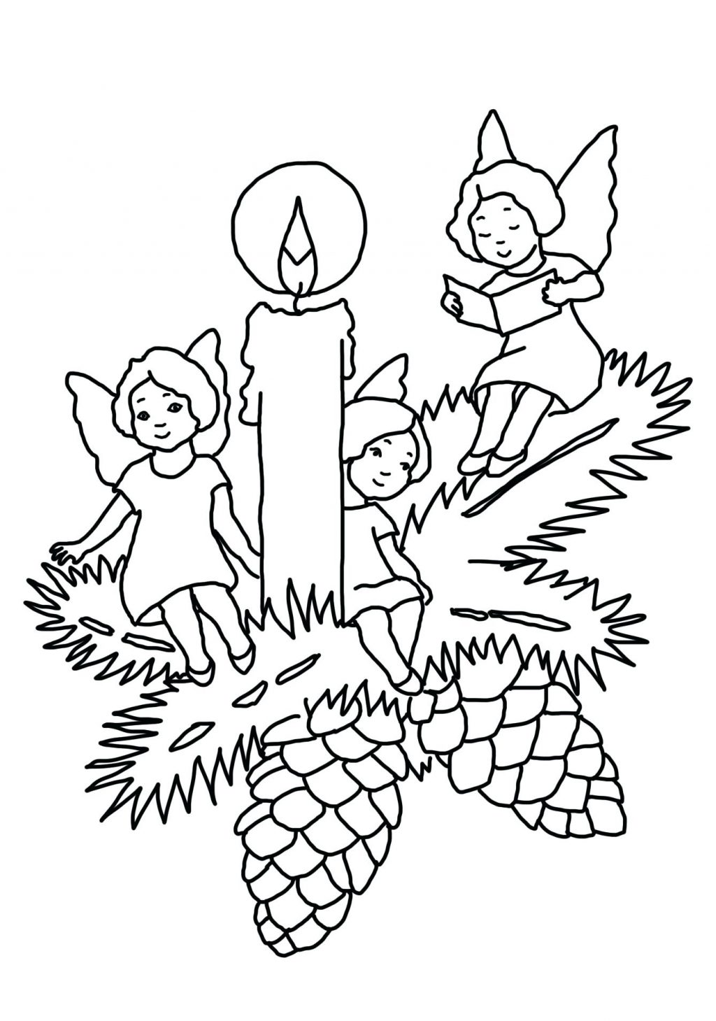 Advent Wreath Coloring Pictures For Kids Coloring Pages