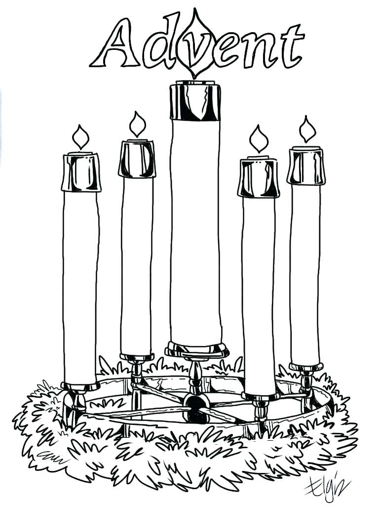 Free Printable Advent Wreath Coloring Pages