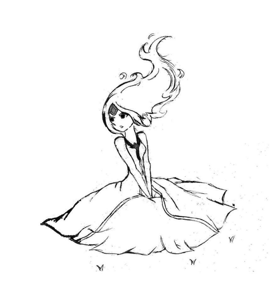 Adventure Time Coloring Pages Flame Princess 862x926 Adventure Time Coloring Pages Flame Princess