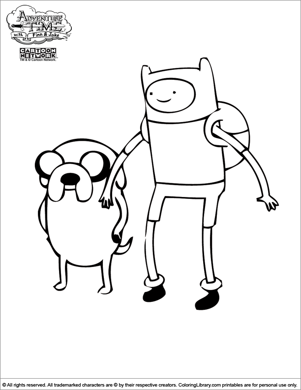 Adventure Time Coloring Picture 612x792 Adventure Time Coloring Picture