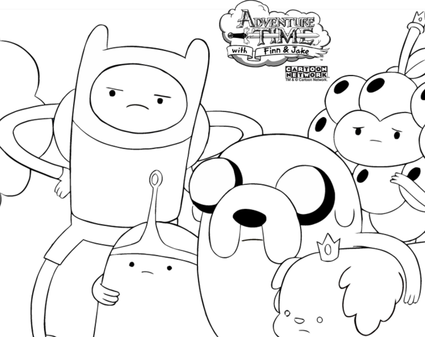Adventure Time Coloring Pages Printable Coloring Pages 1409x1118 Adventure Time Coloring Pages Printable Coloring Pages
