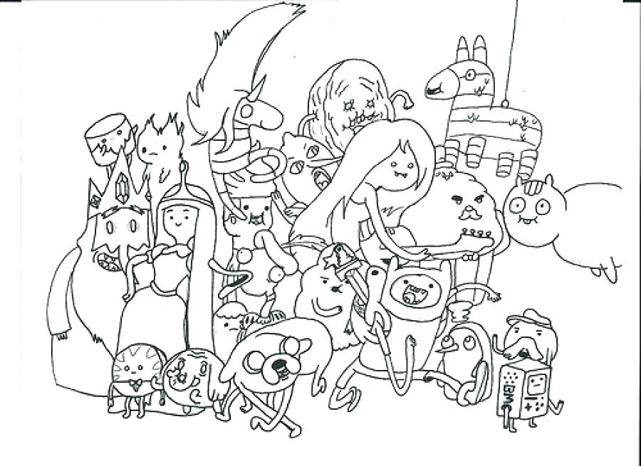 900x655 Adventure Time Coloring Pages Free All Characters From Adventure