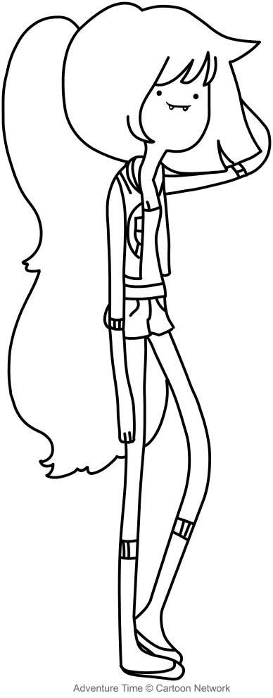 Marceline The Vampire Queen (Adventure Time) Coloring Pages 388x992 Marceline The Vampire Queen (Adventure Time) Coloring Pages
