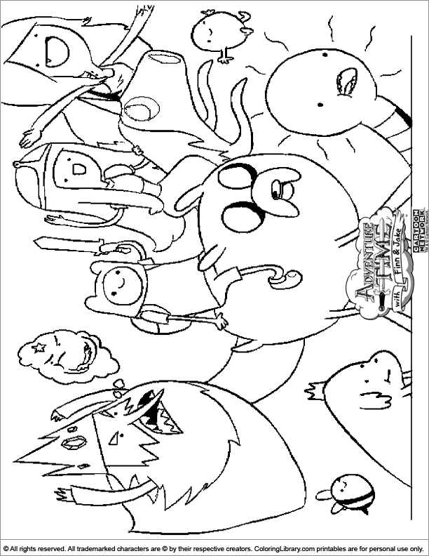 612x792 Adventure Time Coloring Pages Printable Adventure Time Coloring
