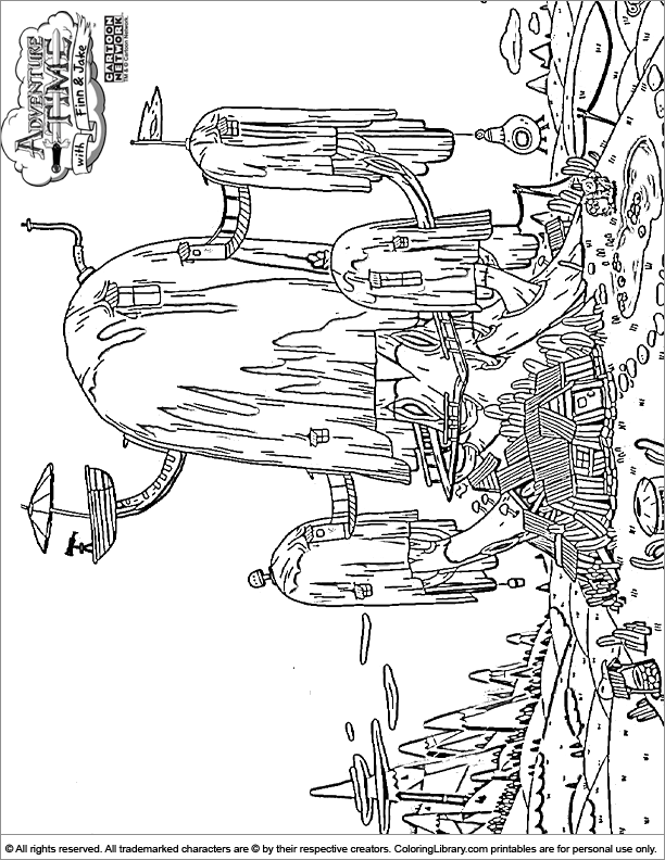 612x792 Adventure Time Coloring Picture