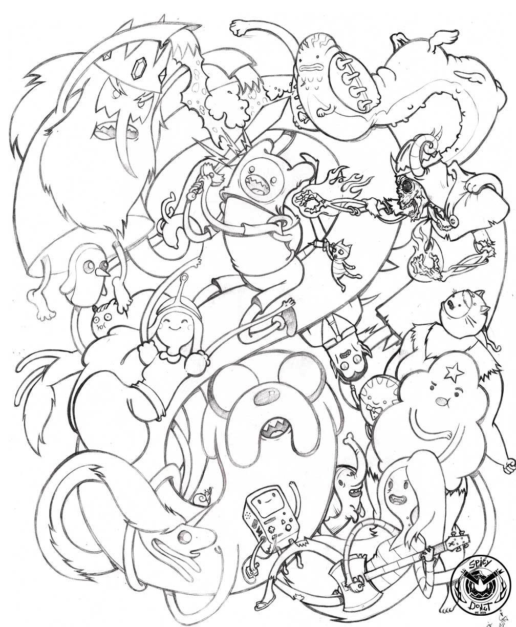 1008x1224 Coloring Pages Adventure Time