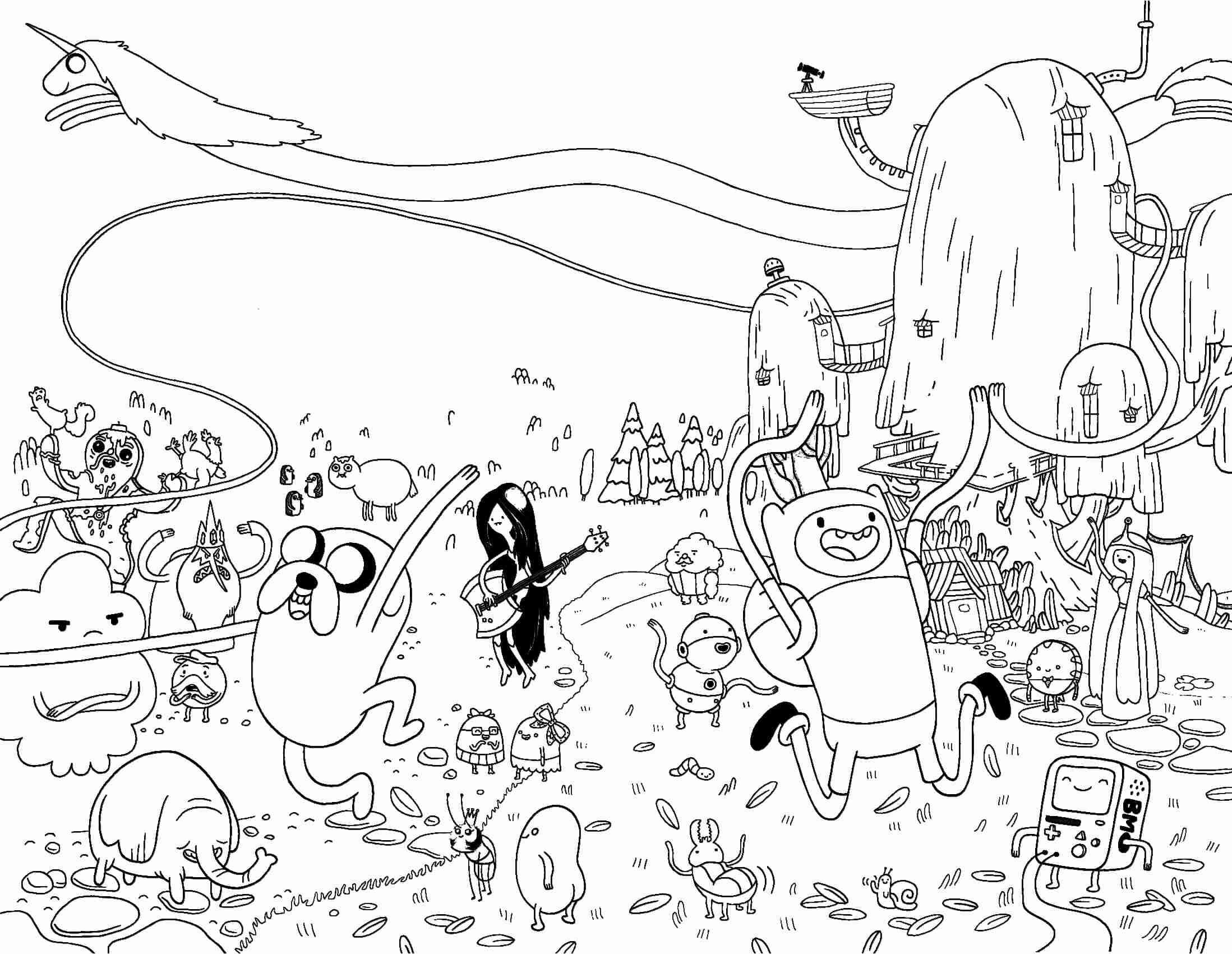 2197x1701 Adventure Time Coloring Pages Best For Kids Outstanding Page