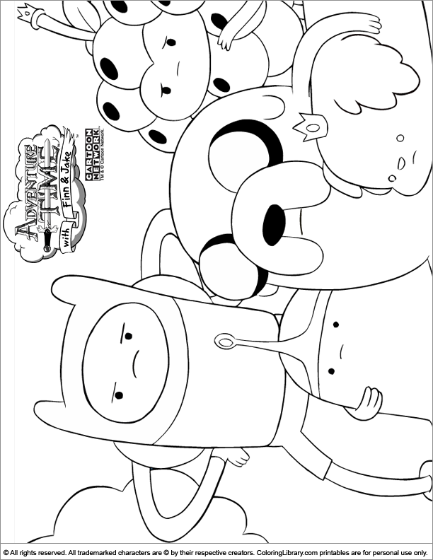 Adventure Time Coloring Page Colorfulplayhouse 612x792 Adventure Time Coloring Page Colorfulplayhouse