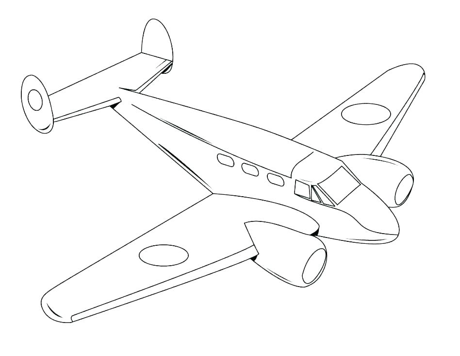 Aeroplane Colouring Pages