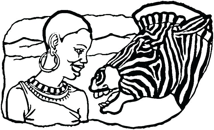 750x455 Africa Coloring Page