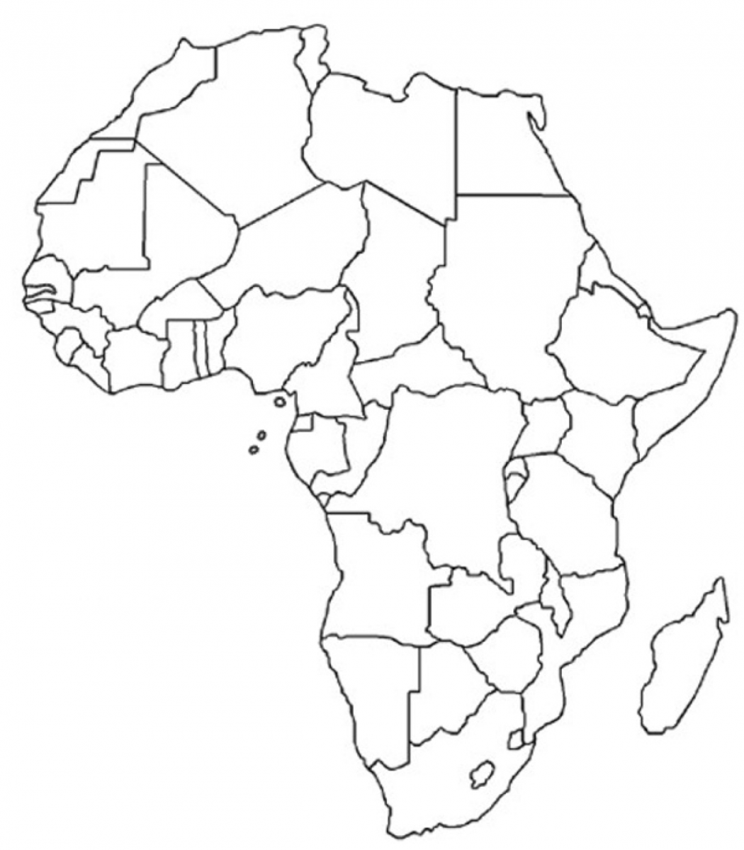 1050x1200 Blank Africa Maps