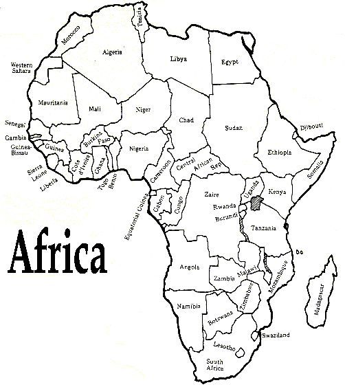 502x563 Printable African Map With Countries Labled Free Printable Maps