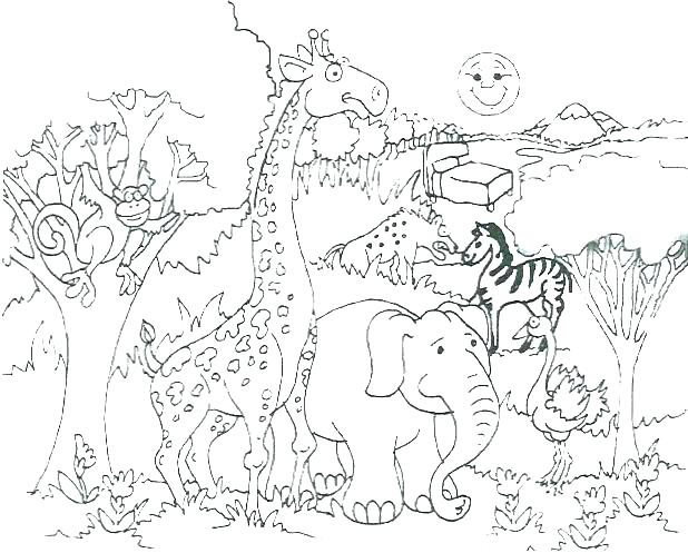 618x497 African Animals Coloring Pages Animal Coloring Pages Free African