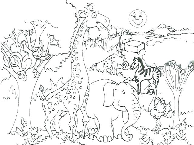 640x480 African Coloring Pages African Animals Coloring Book Pages