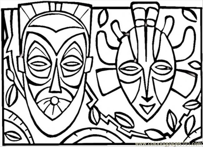 Coloring Pages African Mask (Countries Gt Africa) 650x471 Coloring Pages African Mask (Countries Gt Africa)
