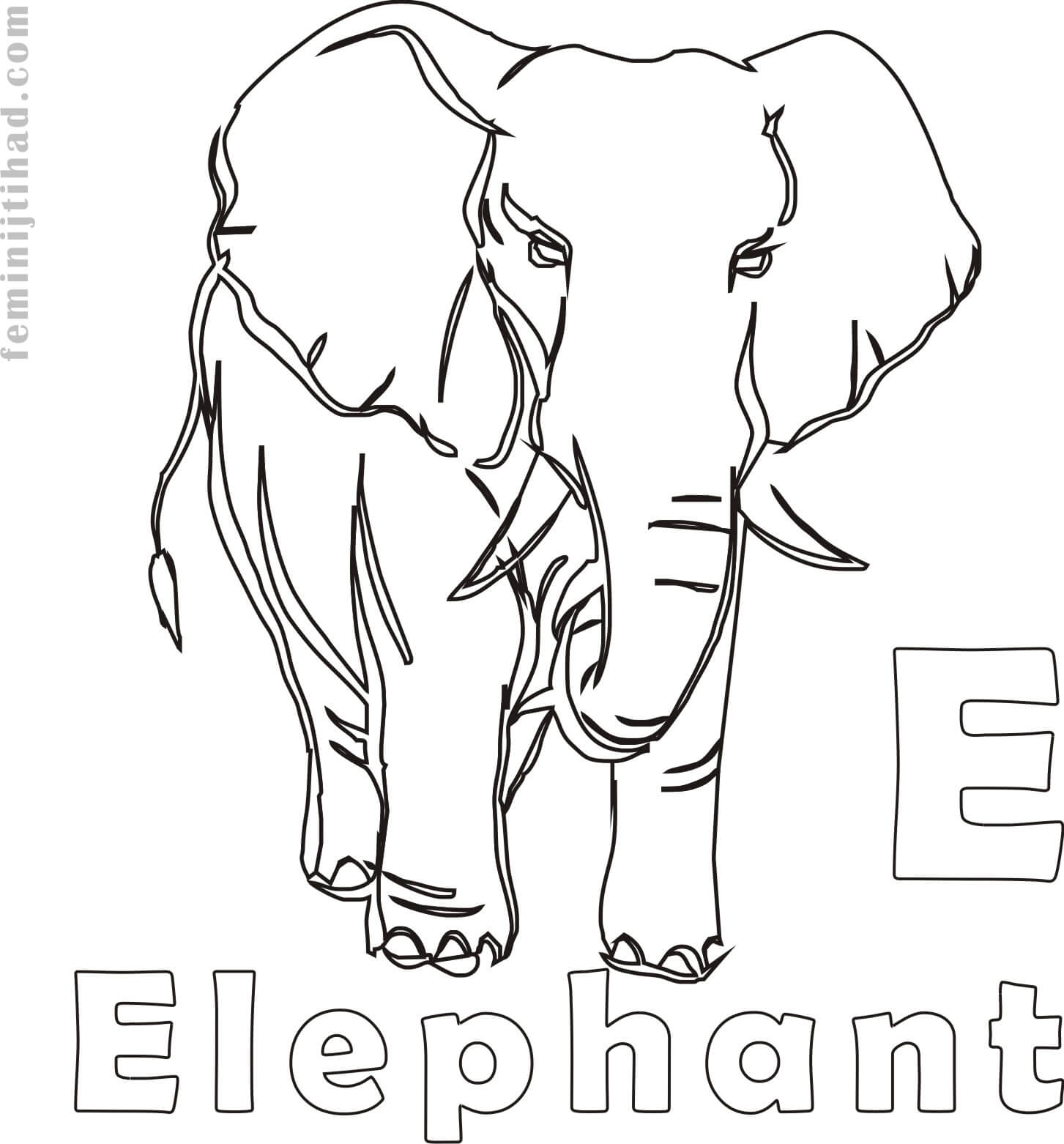 Elephant Coloring Pages To Print For Free Coloring Pages For Kids 1453x1562 Elephant Coloring Pages To Print For Free Coloring Pages For Kids