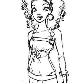 Black Girl Coloring Page Kids Drawing And Coloring Pages 268x268 Black Girl Coloring Page Kids Drawing And Coloring Pages