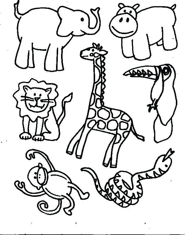 637x800 Safari Animals Coloring Pages