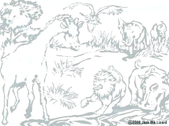 580x433 Safari Animals Coloring Pages Safari Coloring Pages Safari