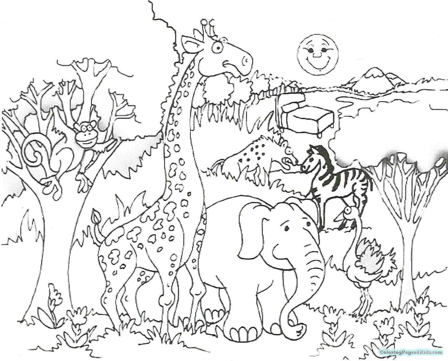 African Safari Drawing 1492x1200 African Safari Drawing