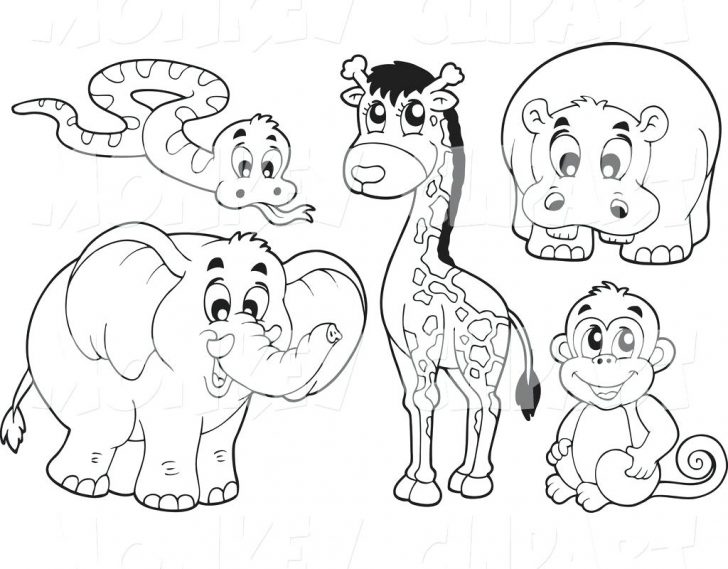 African Animals Coloring Pages Printable Forest Elephant Walking 728x569 African Animals Coloring Pages Printable Forest Elephant Walking