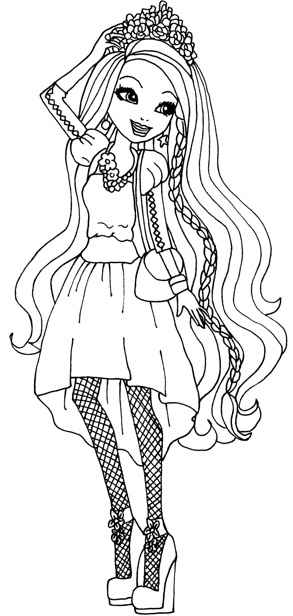 Ever After High Coloring Pages Holly O'Hair 1024x2148 Ever After High Coloring Pages Holly O'Hair