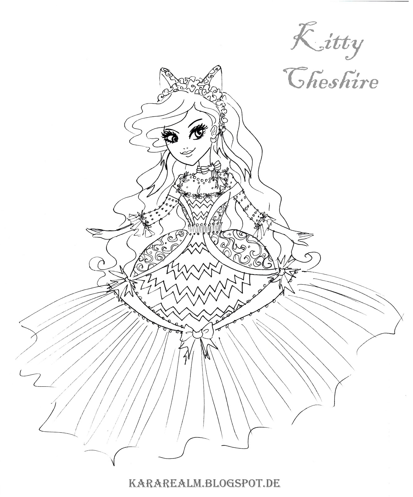 Sweet Design Ever After High Coloring Pages Apple White With Kitty 1331x1600 Sweet Design Ever After High Coloring Pages Apple White With Kitty