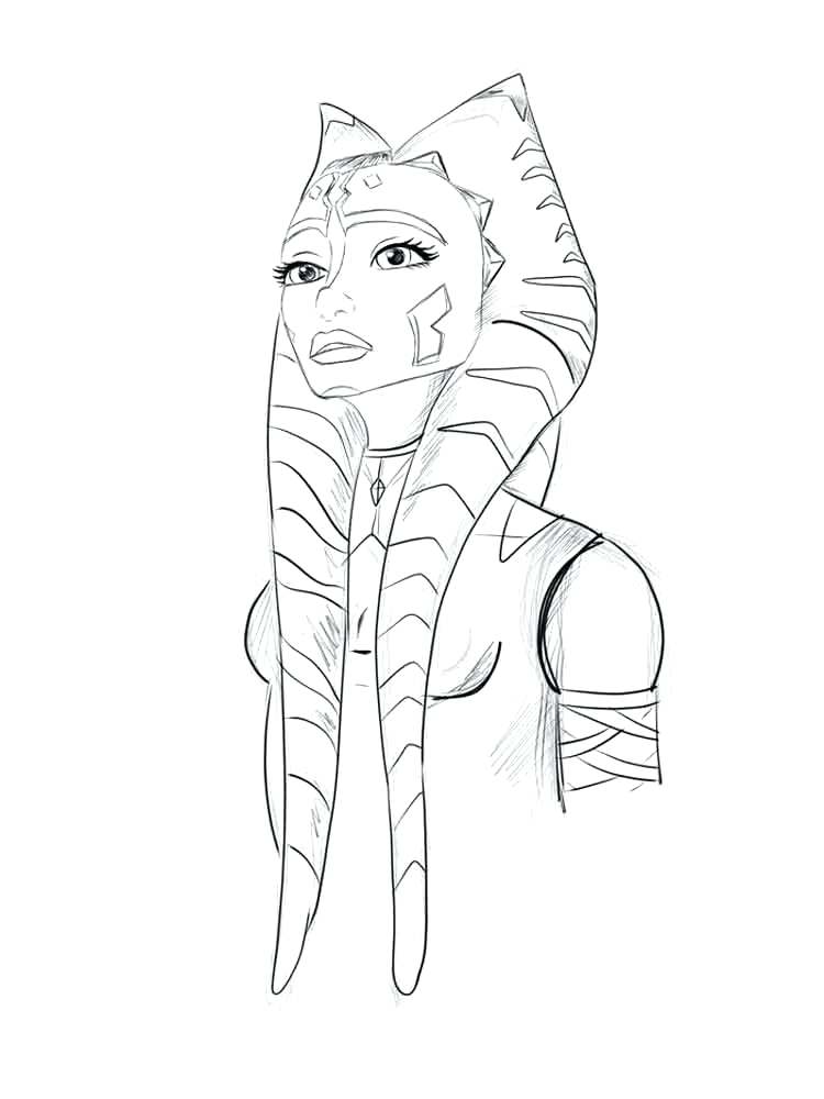 750x1000 Ahsoka Tano Coloring Pages Coloring Pages 1 Star Wars The Clone