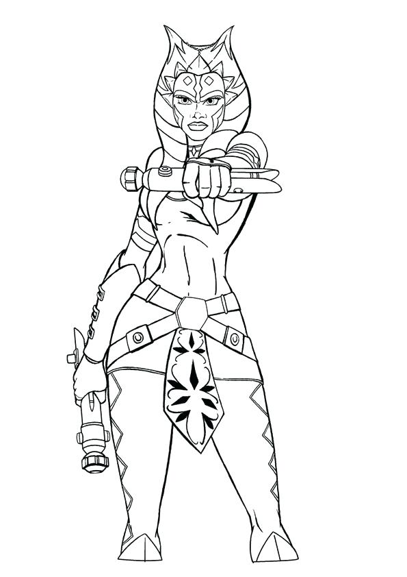 595x842 Ahsoka Tano Coloring Pages Coloring Pages Star Wars Coloring Pages