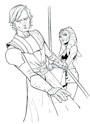 300x415 Ahsoka Tano Coloring Pages Coloring Pages Star Wars Women Coloring