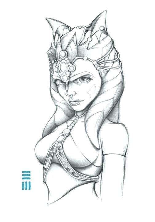 504x720 Ahsoka Tano Coloring Pages