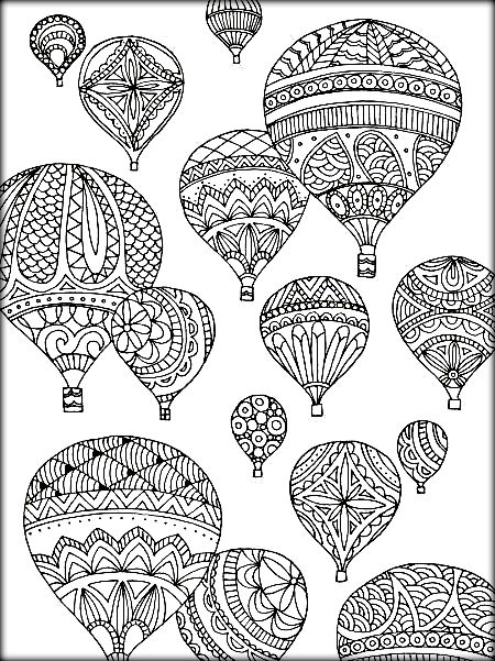Mandala Hot Air Balloon Coloring Sheets 450x601 Mandala Hot Air Balloon Coloring Sheets