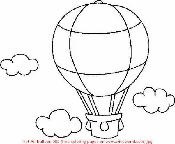 600x496 Hot Air Balloon Coloring Sheet Glamorous Air Balloon Coloring