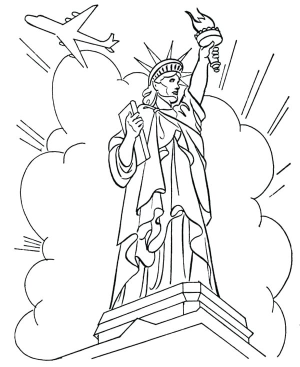 Air Force Coloring Pages Statue Of Liberty In Front Of Cloud 600x734 Air Force Coloring Pages Statue Of Liberty In Front Of Cloud