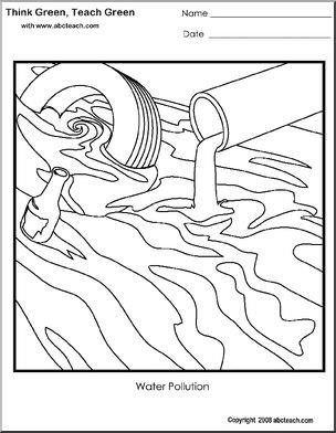 304x392 Water Pollution Coloring Sheets