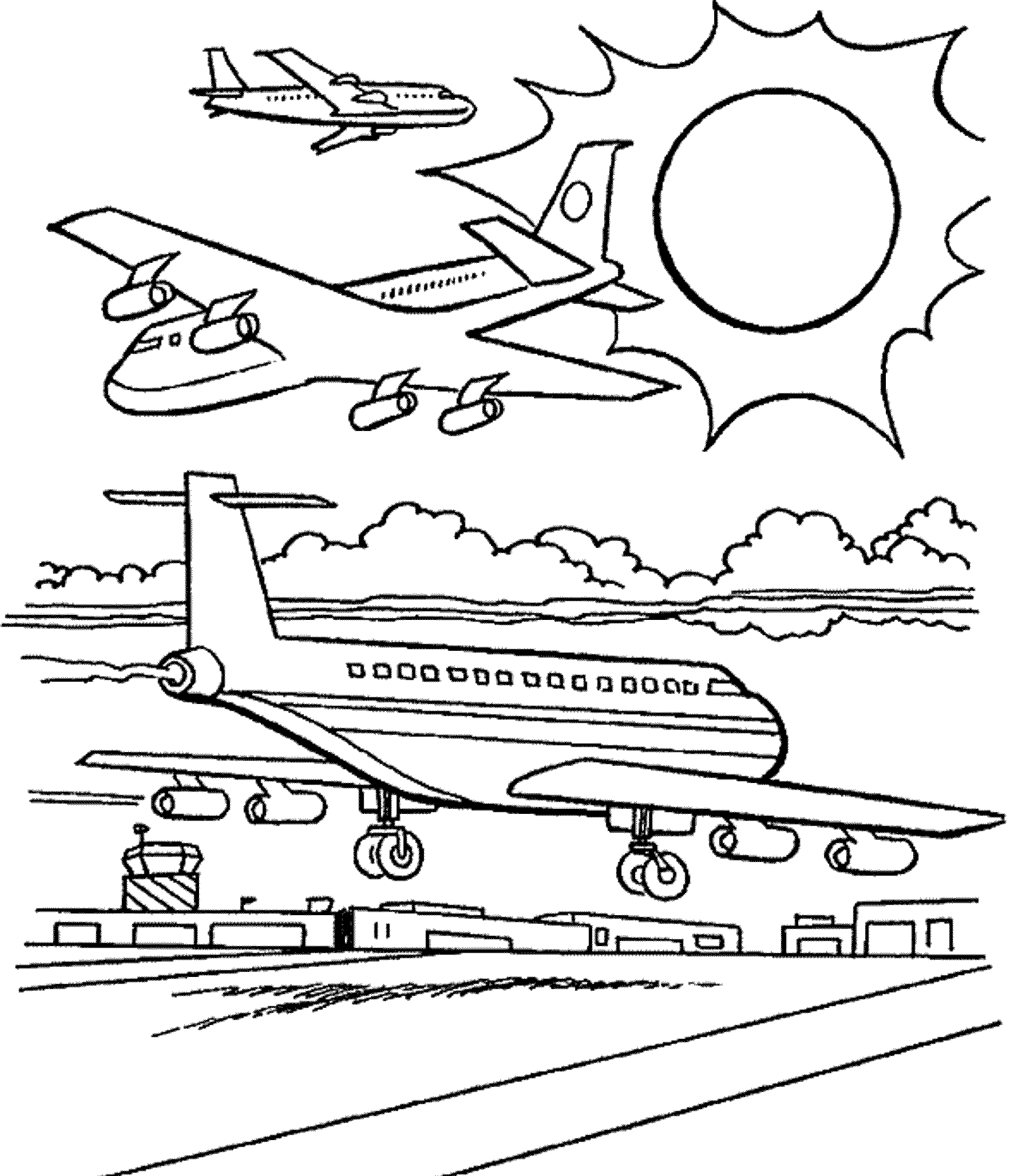 2000x2322 Airplane Coloring Pages For Adults