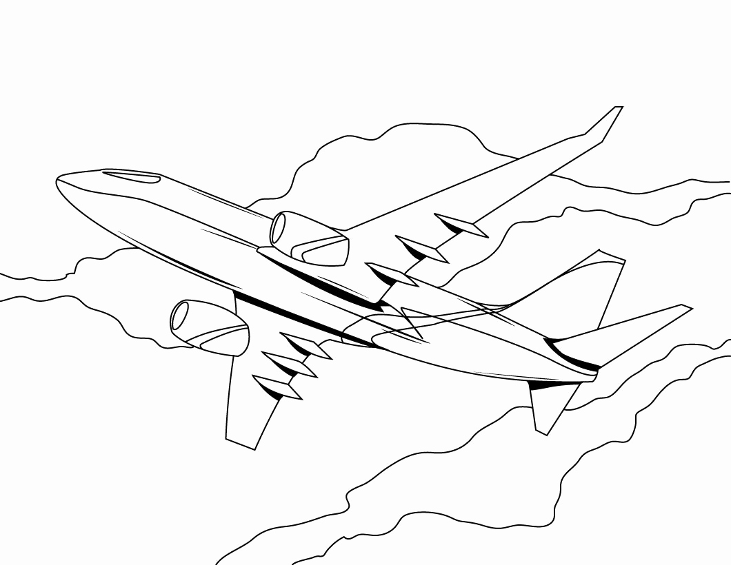 1060x820 Airplane Coloring Pages For Preschool Ohmygirl.us
